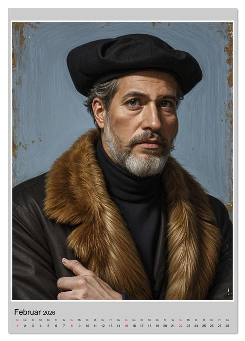 Porträts nach Gemälden berühmter Renaissancekünstler (CALVENDO Wandkalender 2026)