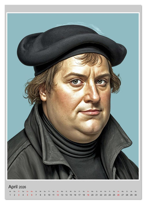 Porträts nach Gemälden berühmter Renaissancekünstler (CALVENDO Wandkalender 2026)