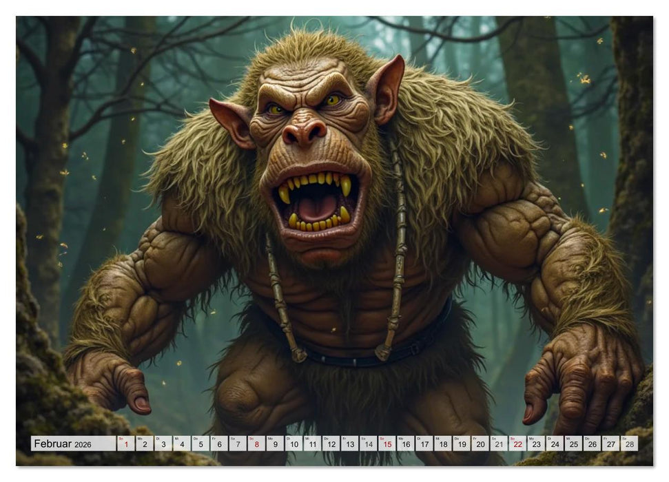 Trolle - Skandinaviens geheime Herrscher (CALVENDO Wandkalender 2026)