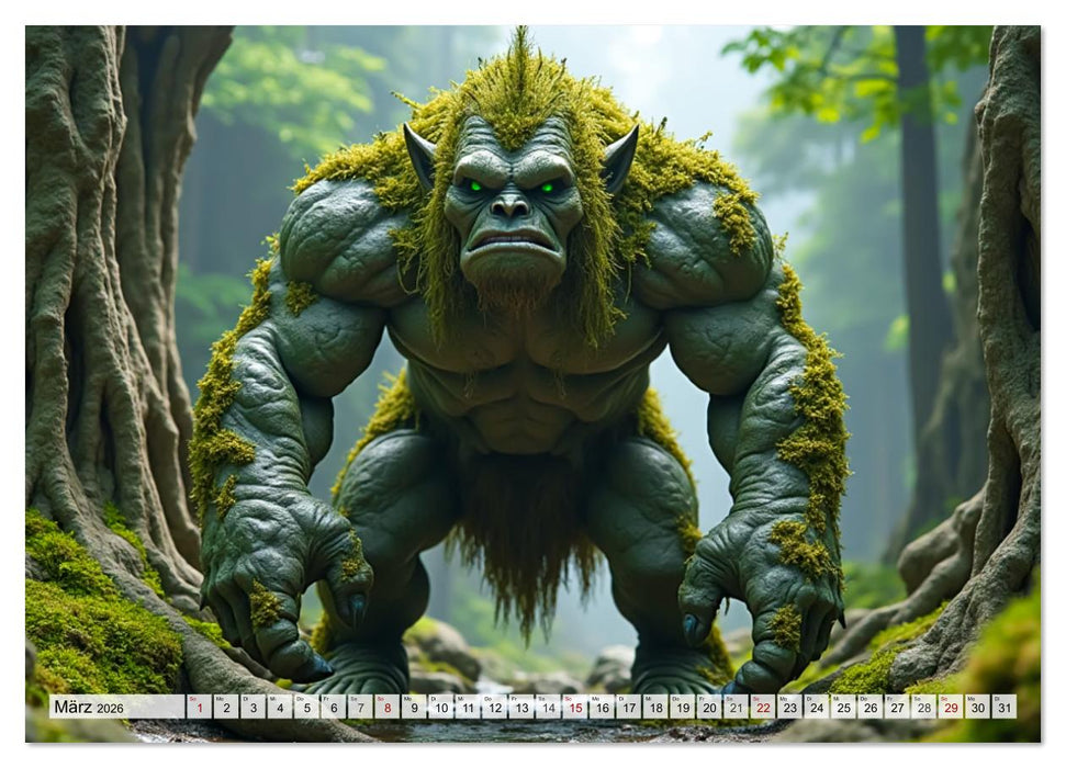 Trolle - Skandinaviens geheime Herrscher (CALVENDO Wandkalender 2026)