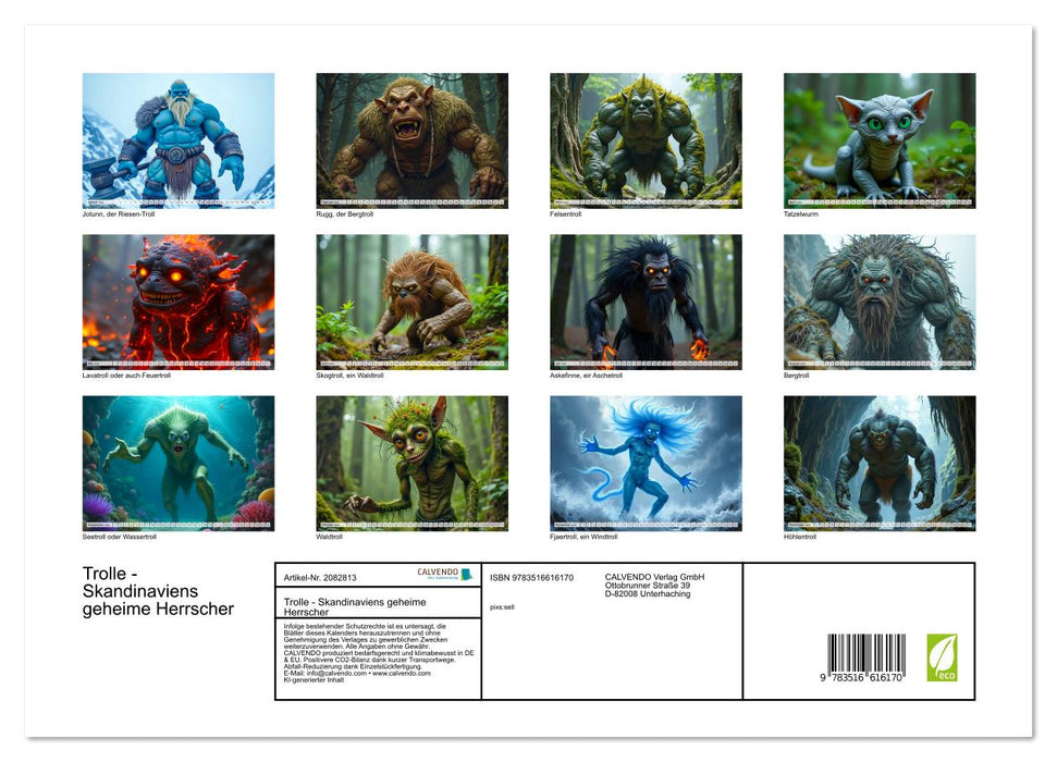 Trolle - Skandinaviens geheime Herrscher (CALVENDO Premium Wandkalender 2026)