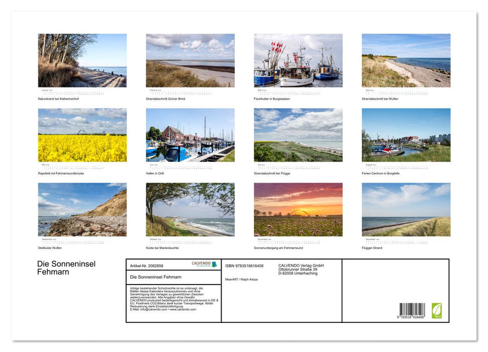 Die Sonneninsel Fehmarn (CALVENDO Wandkalender 2026)