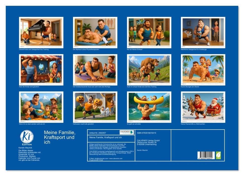 Meine Familie, Kraftsport und ich (CALVENDO Wandkalender 2026)