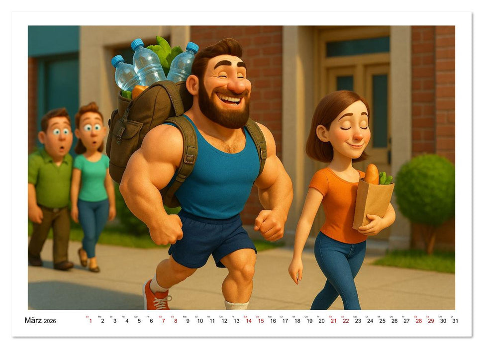 Meine Familie, Kraftsport und ich (CALVENDO Wandkalender 2026)