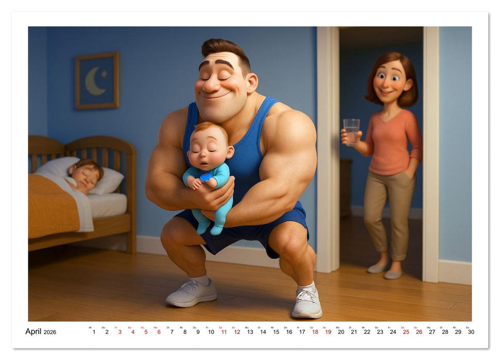 Meine Familie, Kraftsport und ich (CALVENDO Wandkalender 2026)