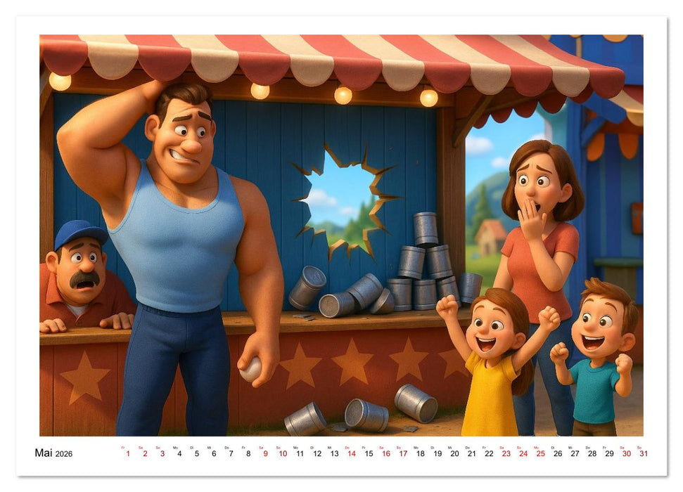 Meine Familie, Kraftsport und ich (CALVENDO Wandkalender 2026)