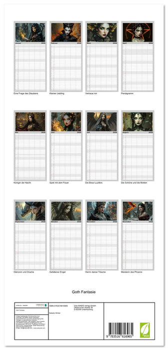 Goth Fantasie (CALVENDO Familienplaner 2026)
