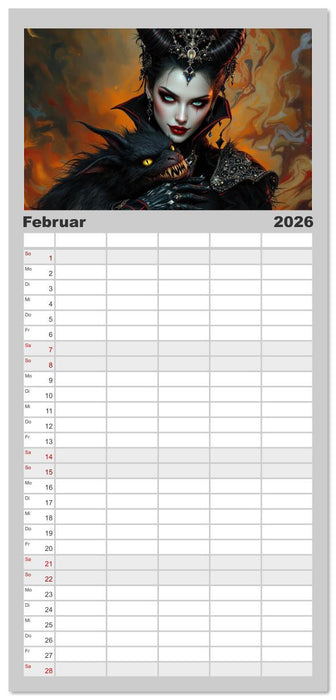 Goth Fantasie (CALVENDO Familienplaner 2026)