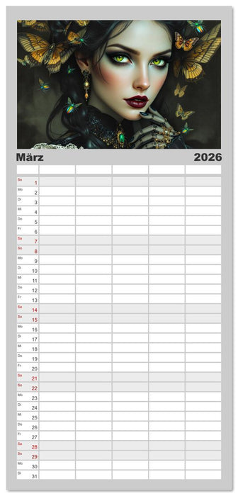 Goth Fantasie (CALVENDO Familienplaner 2026)