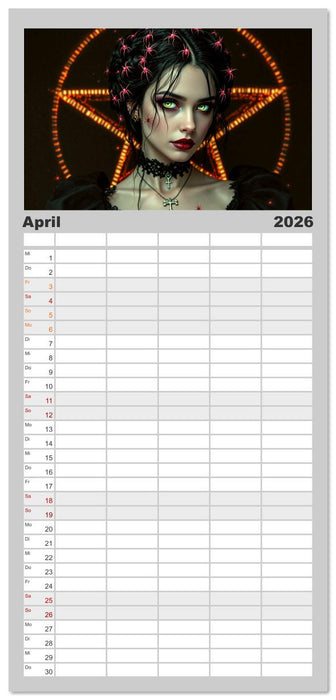 Goth Fantasie (CALVENDO Familienplaner 2026)