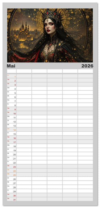 Goth Fantasie (CALVENDO Familienplaner 2026)