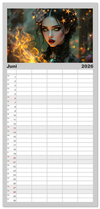 Goth Fantasie (CALVENDO Familienplaner 2026)