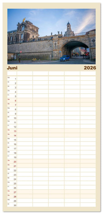 Dresden - Sachsens Perle an der Elbe (CALVENDO Familienplaner 2026)