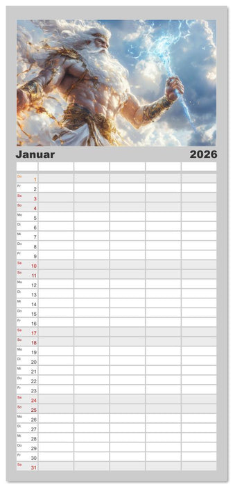 Götterfunken (CALVENDO Familienplaner 2026)