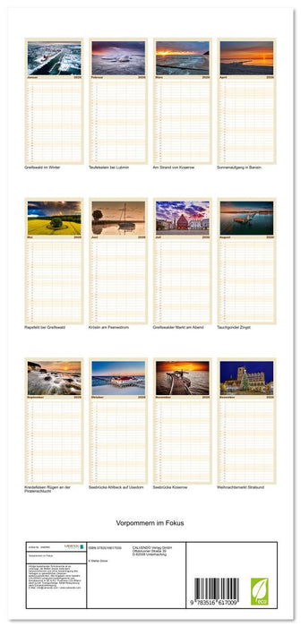 Vorpommern im Fokus (CALVENDO Familienplaner 2026)
