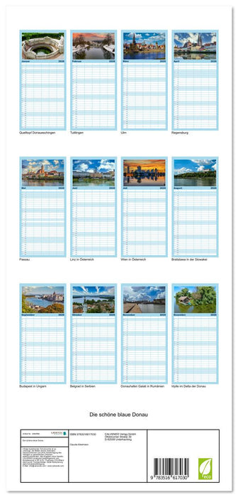 Die schöne blaue Donau (CALVENDO Familienplaner 2026)