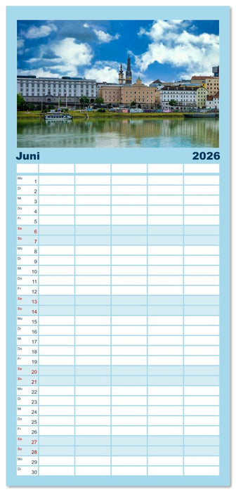 Die schöne blaue Donau (CALVENDO Familienplaner 2026)