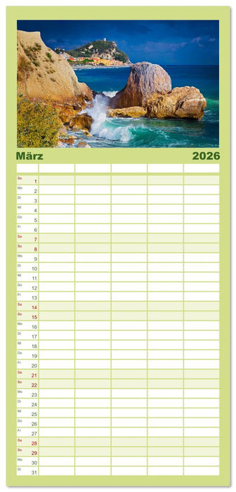 Varigotti - Küstenschönheit Liguriens (CALVENDO Familienplaner 2026)