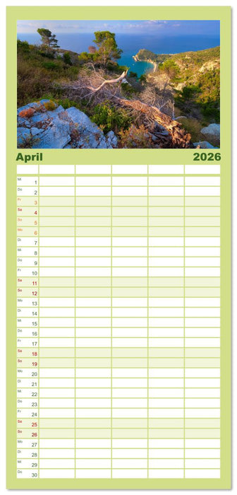 Varigotti - Küstenschönheit Liguriens (CALVENDO Familienplaner 2026)