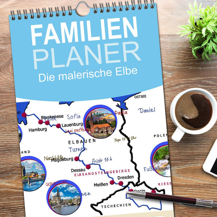 Die malerische Elbe (CALVENDO Familienplaner 2026)
