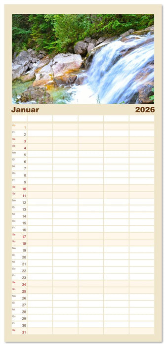 Die malerische Elbe (CALVENDO Familienplaner 2026)