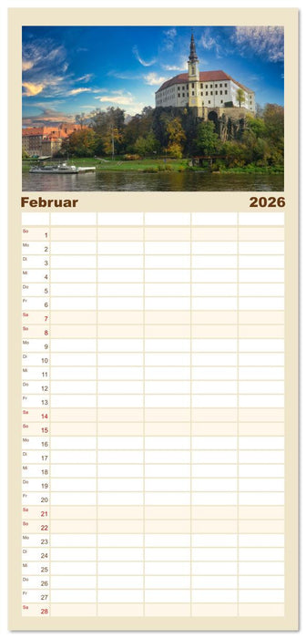 Die malerische Elbe (CALVENDO Familienplaner 2026)