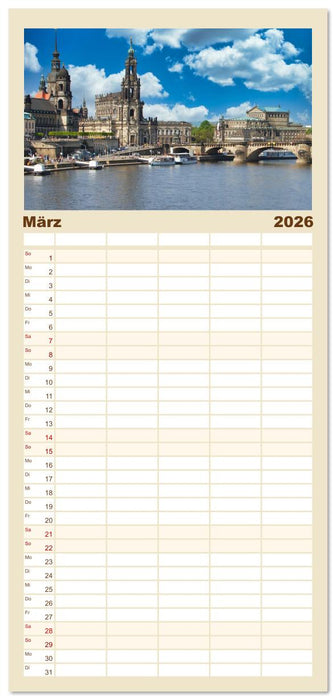 Die malerische Elbe (CALVENDO Familienplaner 2026)