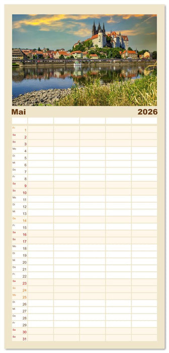 Die malerische Elbe (CALVENDO Familienplaner 2026)