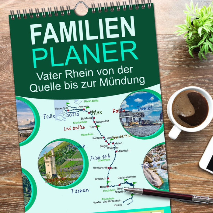 Vater Rhein von der Quelle bis zur Mündung (CALVENDO Familienplaner 2026)