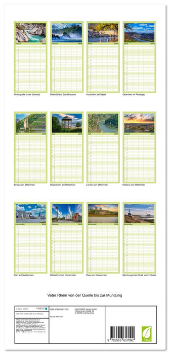 Vater Rhein von der Quelle bis zur Mündung (CALVENDO Familienplaner 2026)