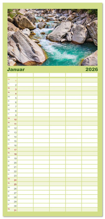 Vater Rhein von der Quelle bis zur Mündung (CALVENDO Familienplaner 2026)