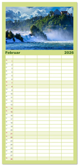 Vater Rhein von der Quelle bis zur Mündung (CALVENDO Familienplaner 2026)