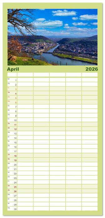 Vater Rhein von der Quelle bis zur Mündung (CALVENDO Familienplaner 2026)