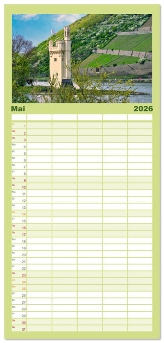 Vater Rhein von der Quelle bis zur Mündung (CALVENDO Familienplaner 2026)