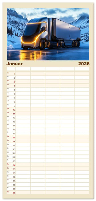 Giganten der Straße (CALVENDO Familienplaner 2026)