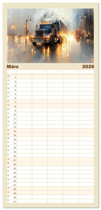 Giganten der Straße (CALVENDO Familienplaner 2026)