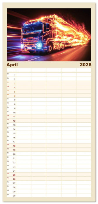 Giganten der Straße (CALVENDO Familienplaner 2026)