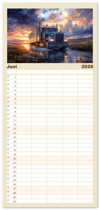 Giganten der Straße (CALVENDO Familienplaner 2026)