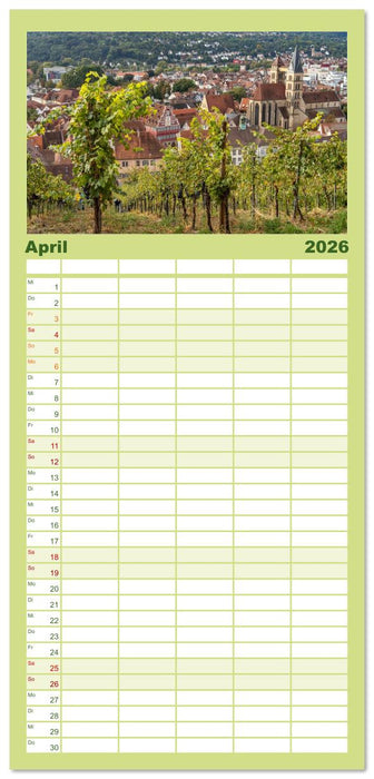 Deutschlands schönste Altstädte - Baden-Württemberg (CALVENDO Familienplaner 2026)