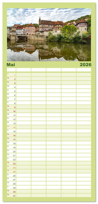 Deutschlands schönste Altstädte - Baden-Württemberg (CALVENDO Familienplaner 2026)