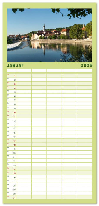 Deutschlands schönste Altstädte - Bayern (CALVENDO Familienplaner 2026)