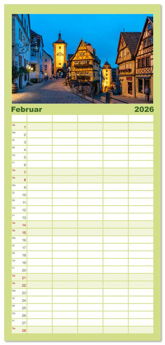Deutschlands schönste Altstädte - Bayern (CALVENDO Familienplaner 2026)