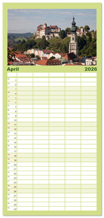 Deutschlands schönste Altstädte - Bayern (CALVENDO Familienplaner 2026)