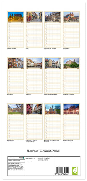 Quedlinburg - Die historische Altstadt (CALVENDO Familienplaner 2026)