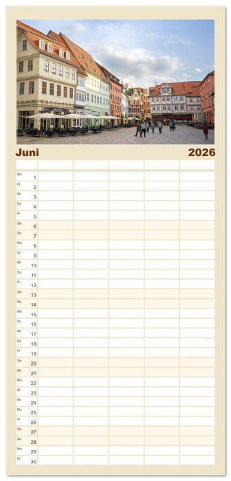 Quedlinburg - Die historische Altstadt (CALVENDO Familienplaner 2026)