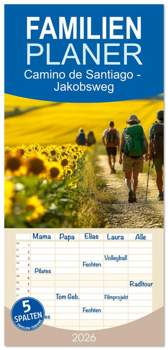 Camino de Santiago - Jakobsweg (CALVENDO Familienplaner 2026)