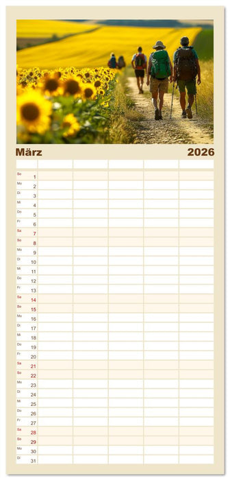 Camino de Santiago - Jakobsweg (CALVENDO Familienplaner 2026)