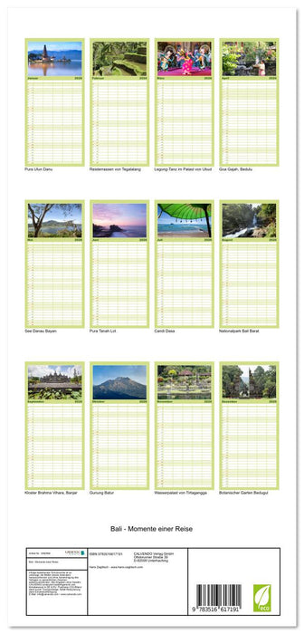 Bali - Momente einer Reise (CALVENDO Familienplaner 2026)