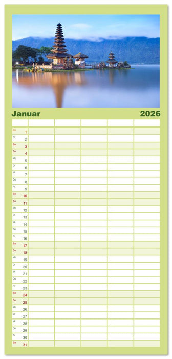 Bali - Momente einer Reise (CALVENDO Familienplaner 2026)