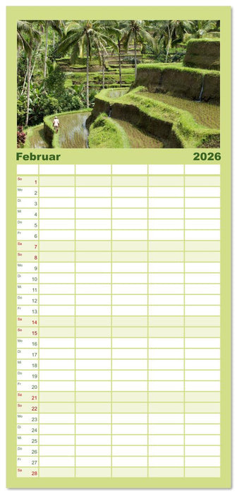 Bali - Momente einer Reise (CALVENDO Familienplaner 2026)